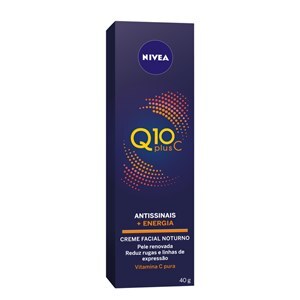 Creme Facial Nivea Q10 Plus C Noturno Antissinais + Energia 40G
