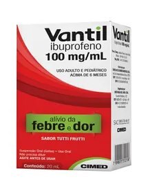 Ibuprofeno - Vantil Gotas 100Mg/Ml Adulto E Pediátrico Sabor Tutti-Frutti 20Ml