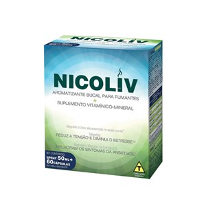 Nicoliv 60 Cápsulas + Soluçao Spray 50Ml