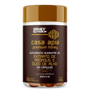 Própolis com  Alho Casa Apia 60 cápsulas Sidney Oliveira