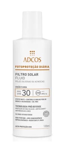 Protetor Solar Adcos Fluid Fps30 120Ml