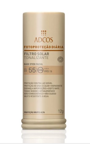 Protetor Solar Adcos Fps55 Base Stick Bronze 12G