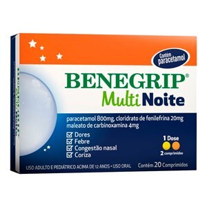 Benegrip Multi Noite 20 Comprimidos
