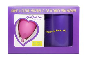 Coletor Menstrual Violeta Cup Kit Tipo A Rosa