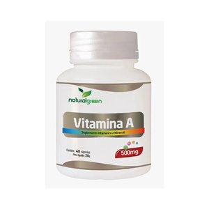 Vitamina A 500Mg Naturalgreen 60 Cápsulas