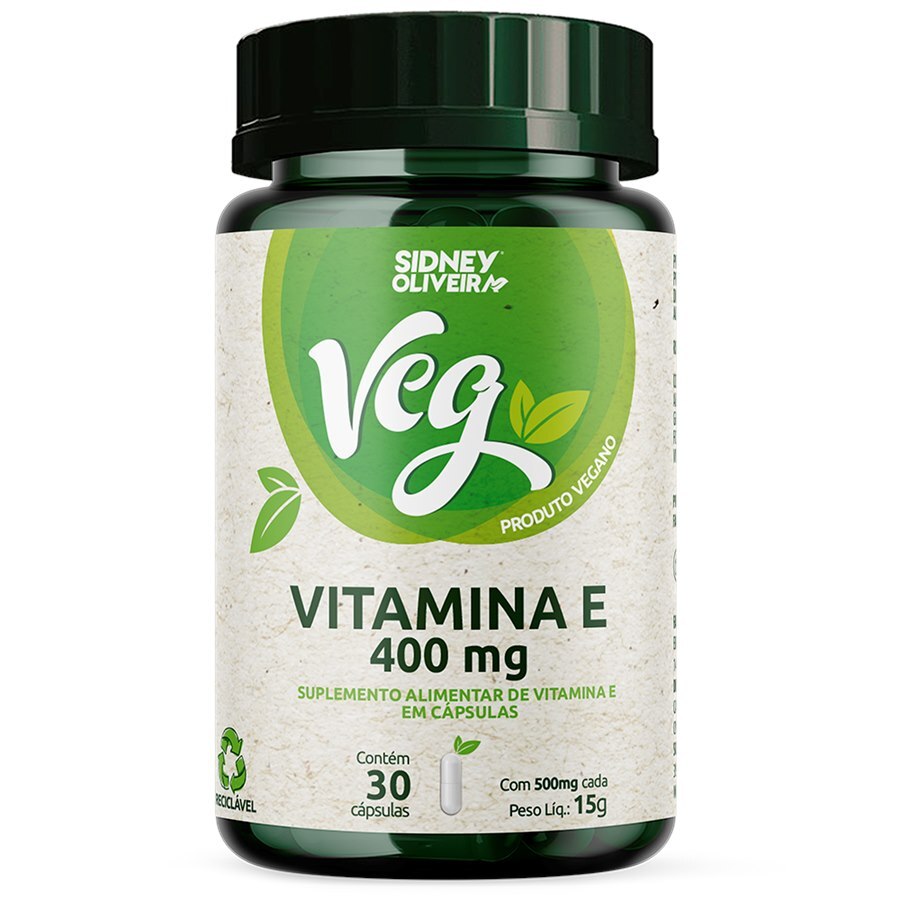 VITAMINA E 400MG VEG 30 CÁPSULAS SIDNEY OLIVEIRA