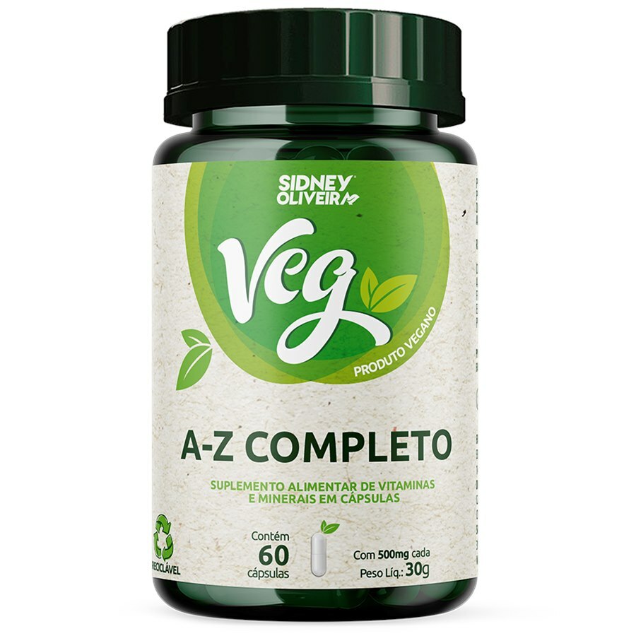 A-Z COMPLETO VEG 60 CÁPSULAS SIDNEY OLIVEIRA
