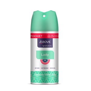 Desodorante Aerossol Above Pocket Lady Feminino 100Ml