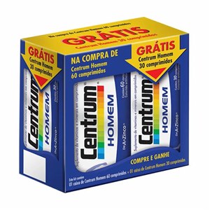 Kit Centrum Homem 60 Comprimidos Grátis 30 Comprimidos