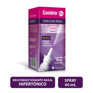 Cloreto De Sódio - Conidrin Spray Nasal 3% 60Ml 