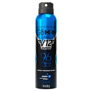 Desodorante Antitranspirante Aerosol Giovanna Baby Men Urban V12 Bi Turbo 96h 150ml