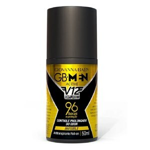 Desodorante Antiperspirante Roll-On Giovanna Baby Men Active V12 Bi Turbo 96h 50ml