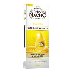 Tio Nacho Shampoo Ultra-Hidratante Óleo De Coco E Geleia Real Cabelos Nutridos E Reparados 415Ml