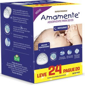 Absorvente Para Seios Amamente Noturno 24 Unidades L24p20