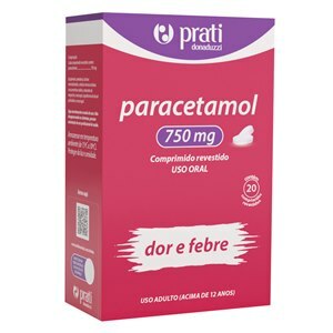 PARACETAMOL 750MG 20 COMPRIMIDOS - PRATI DONADUZZI - GENÉRICO