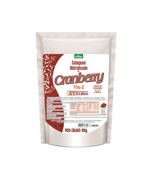 Colágeno Hidrolisado + Cranberry Vitalab Sabor Frutas Vermelhas Pó Lata 300G