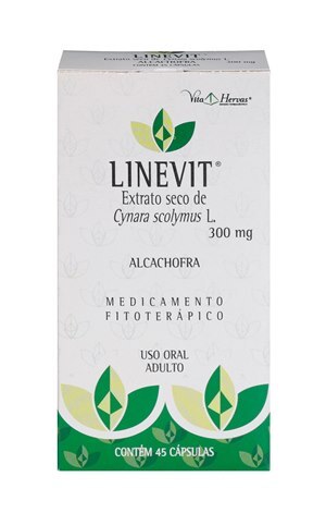 Alcachofra - Linevit 300Mg 45 Cápsulas