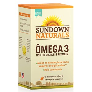 Ômega 3 Óleo De Peixe Fish Oil 1290Mg Sundown 72 Cápsulas Sem Odor