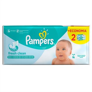 Toalhas Umedecidas Pampers Fresh Clean 96 Unidades