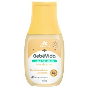 LOÇÃO HIDRATANTE CORPORAL DAVENE BEBÊ VIDA  LEITE DE ARROZ 200ML