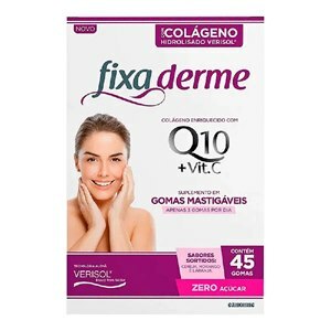 Colágeno Hidrolisado Q10 + Vit C - Fixa Derme 45 Gomas Mastigáveis