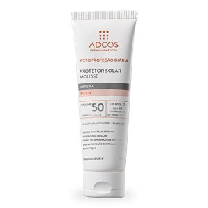 Protetor Solar Adcos Mousse Mineral Fps50 Peach 50G