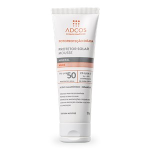 Protetor Solar Adcos Mousse Mineral Fps50 Nude 50G
