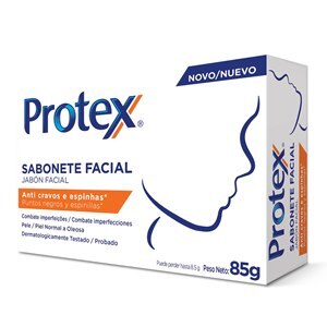 Sabonete Em Barra Protex Facial Anti Cravos E Espinhas 85G