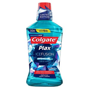 Enxaguante Antisséptico Bucal Colgate Plax Ice Fusion Cold Mint Sem Álcool Leve 500Ml Pague 350Ml