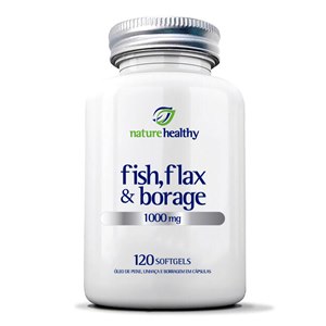 Triple Ômega Fish, Flax E Borage 1000Mg Nature Healthy 120 Cápsulas