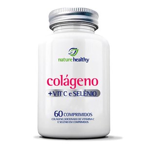 Colágeno + Vitamina C + Selênio Nature Healthy 60 Comprimidos