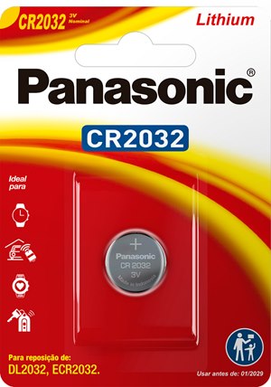 Bateria De Lithium Panasonic 2032 Moeda 1 Unidade