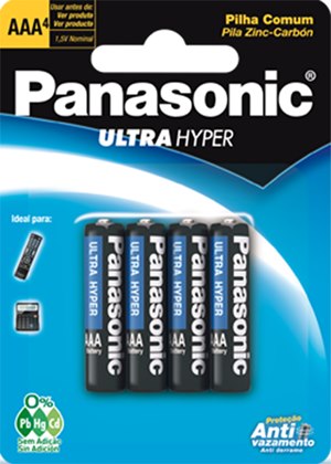 Pilha Panasonic Comum Palito Aaa 4 Unidades