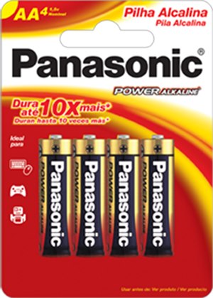 Pilha Panasonic Alcalina Pequena Aa 4 Unidades