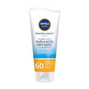 Protetor Solar Nivea Sun Beauty Expert Dupla Ação Anti-Idade Fps60 150G