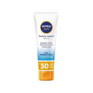Protetor Solar Facial Nivea Sun Anti-Idade Com Q10 Fps 50 Pele Normal À Seca 50G