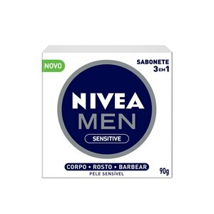 SABONETE EM BARRA NIVEA MEN SENSITIVE 3 EM 1 90G