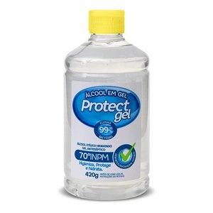 Álcool Gel 70% Protectgel 420G - Elimina 99,99% Das Bactérias