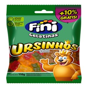 Bala De Gelatina Fini Ursinhos Brilho 100G