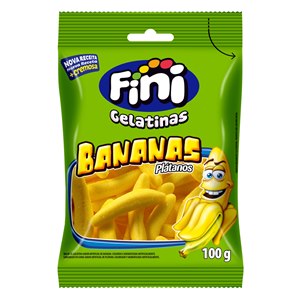 Bala De Gelatina Fini Bananas 100G