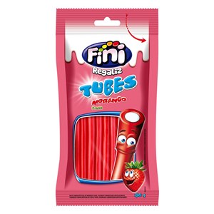 Tiras Tubes Fini Morango 80G 