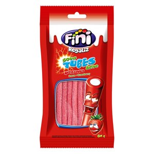 Tiras Tubes Fini Morango Cítrico 80G