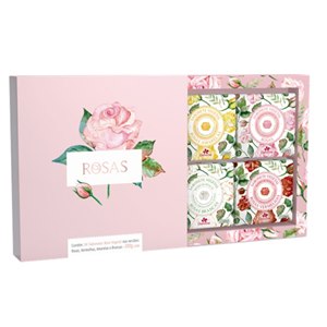 Kit Sabonete Vegetal Rosas - Davene 200G 4 Unidades