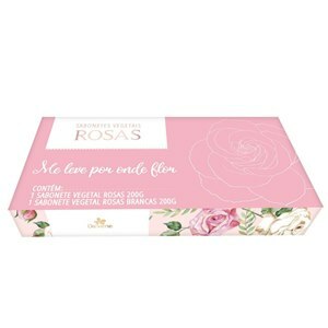 Kit Sabonetes Vegetal Rosas - Brancas E Rosas Davene 200G 2 Unidades