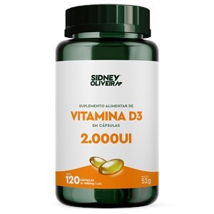 Vitamina D3 2000Ui 120 Cápsulas Sidney Oliveira