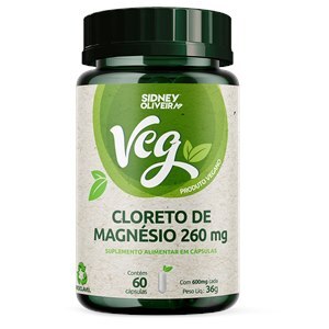 Magnésio Cloreto 260Mg Vegan  60 Cápsulas Sidney Oliveira