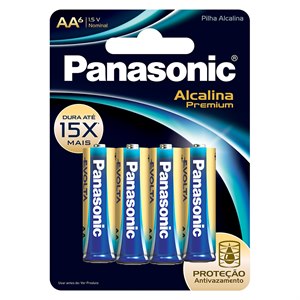 Pilha Panasonic Alcalina Pequena Aa 6 Unidades