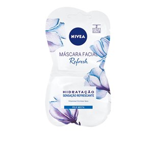 Máscara Facial Refresh Pele Mista Vitamina E Aloe Vera Nivea 7,5G