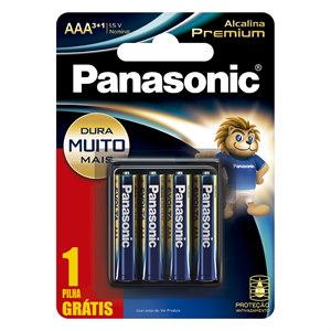 Pilha Panasonic Alcalina Premium Palito Aaa Leve 4 Pague 3 