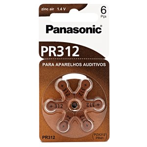 Bateria Auditiva Panasonic Pr 312 6 Unidades